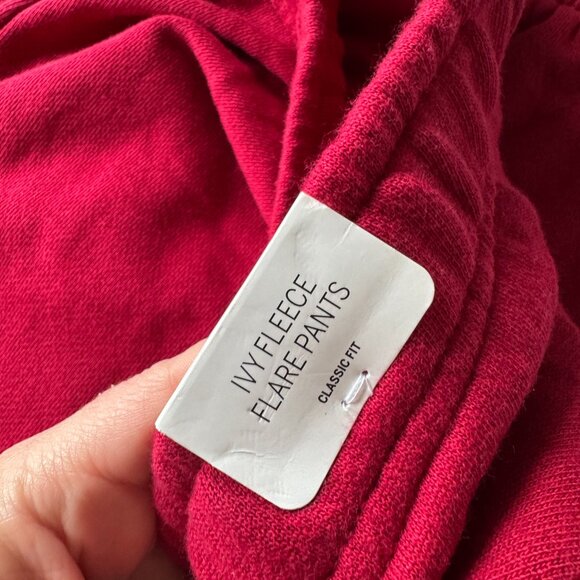 PINK Victoria's Secret Red Ivy Fleece Flare Pants NWT High Rise Size XXL - Picture 7 of 9